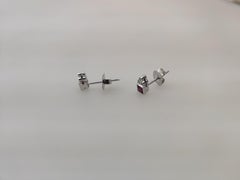 Ruby Diamond Earrings in 18 K