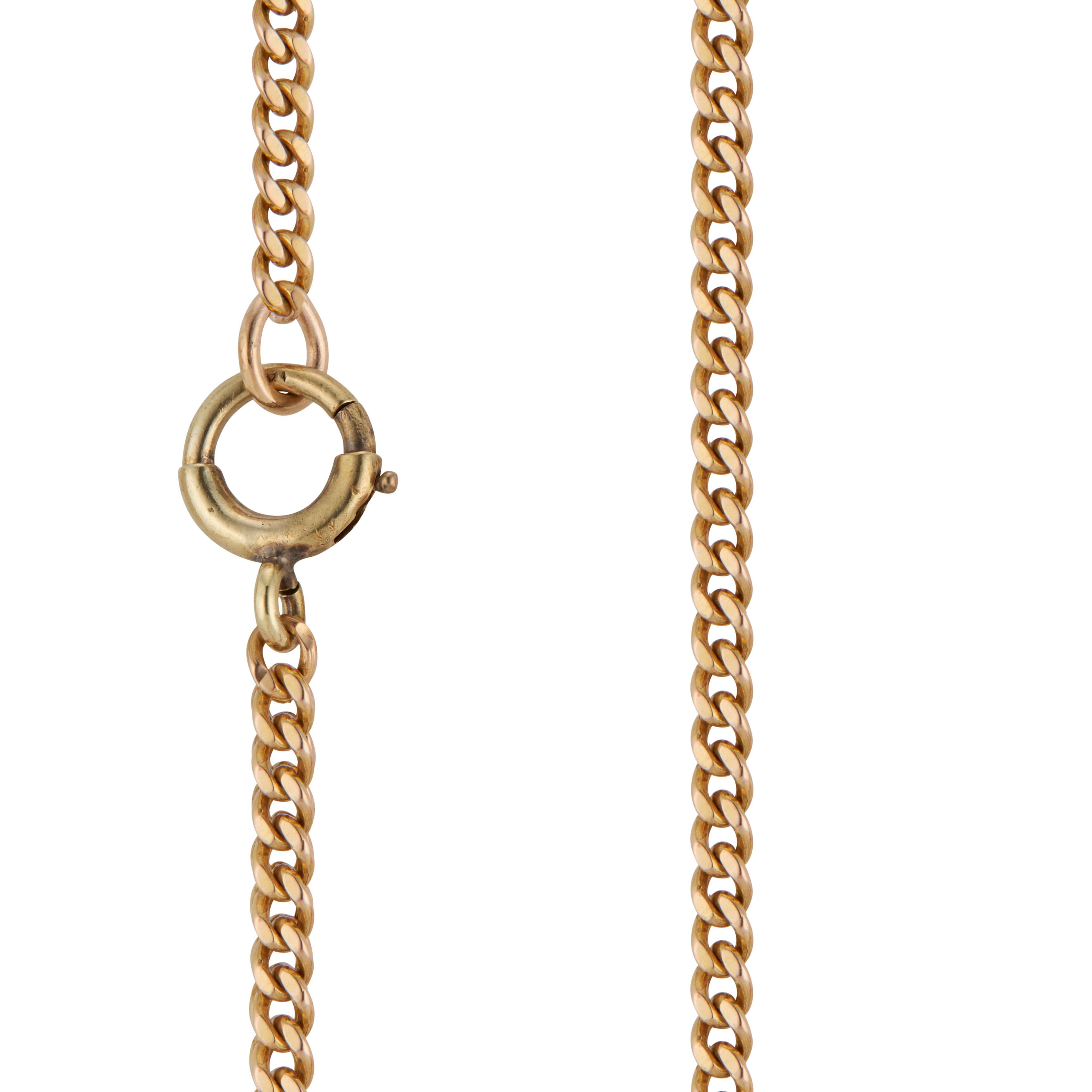 Collier pendentif florentin en or avec rubis et diamants Pour femmes en vente