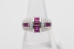 Ruby Diamond Gold Band Ring