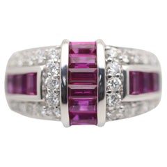 Ruby Diamond Gold Band Ring