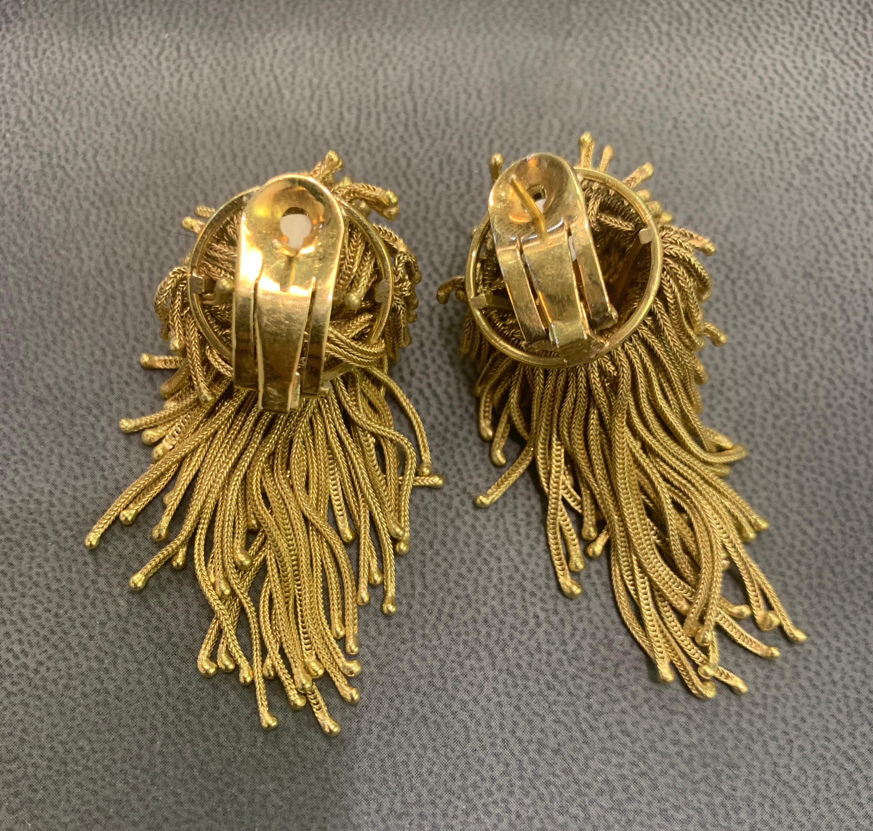 Rubin & Diamant Gold Fransen Ohrringe & Brosche Set 2