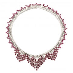 Ruby Diamond Gold Necklace