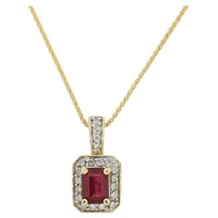 Ruby Diamond Gold Pendant