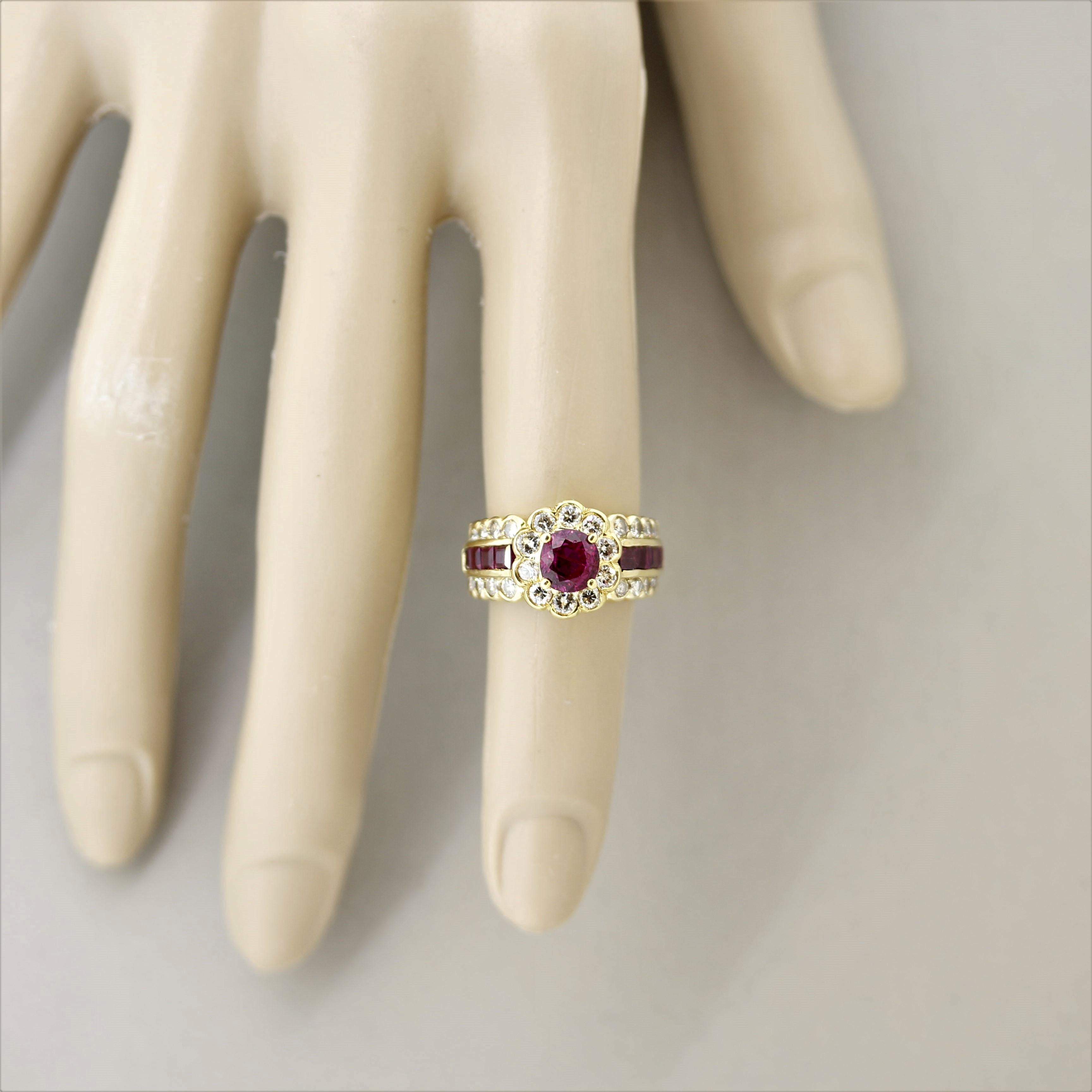 Ruby Diamond Gold Ring For Sale 1