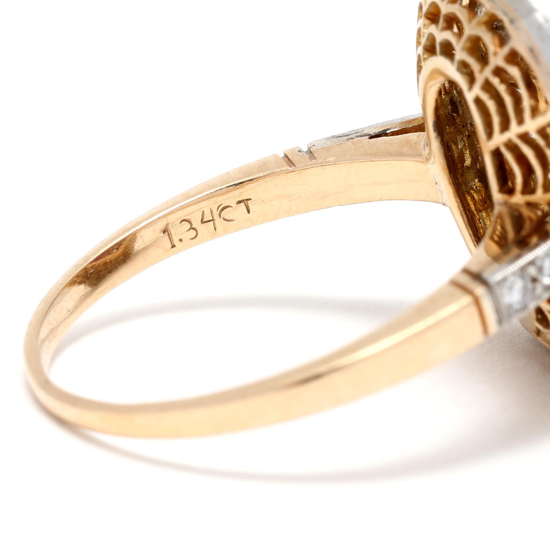 Women's or Men's Ruby Diamond Halo Cocktail Ring, 18k Yellow White Gold, Ring, Oval Ruby