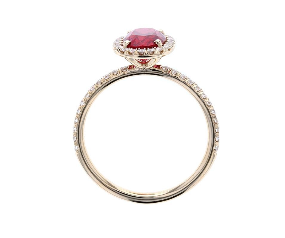ruby and diamond engagement ring yellow gold