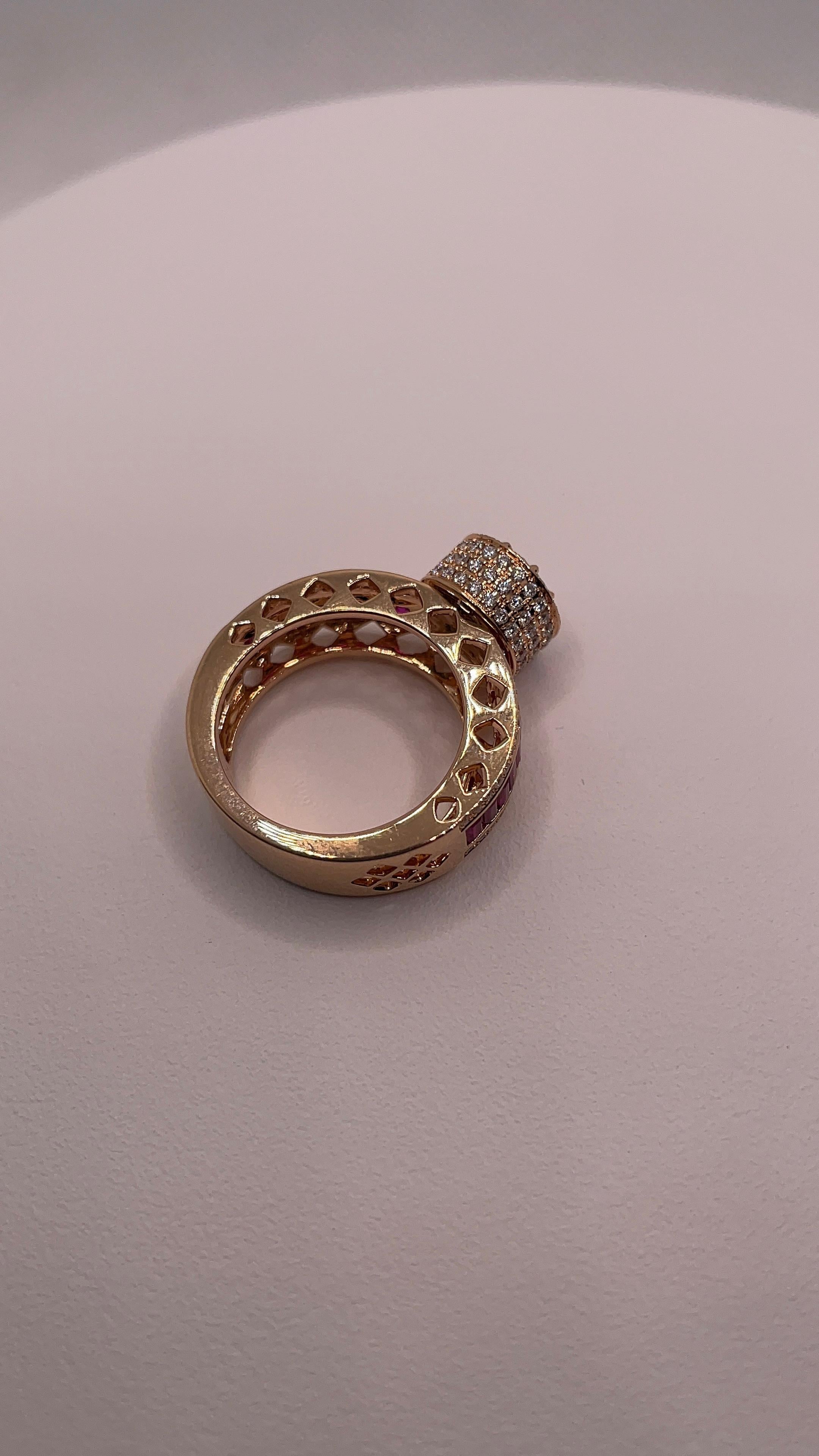 Anello con diamante e rubino in vendita 9