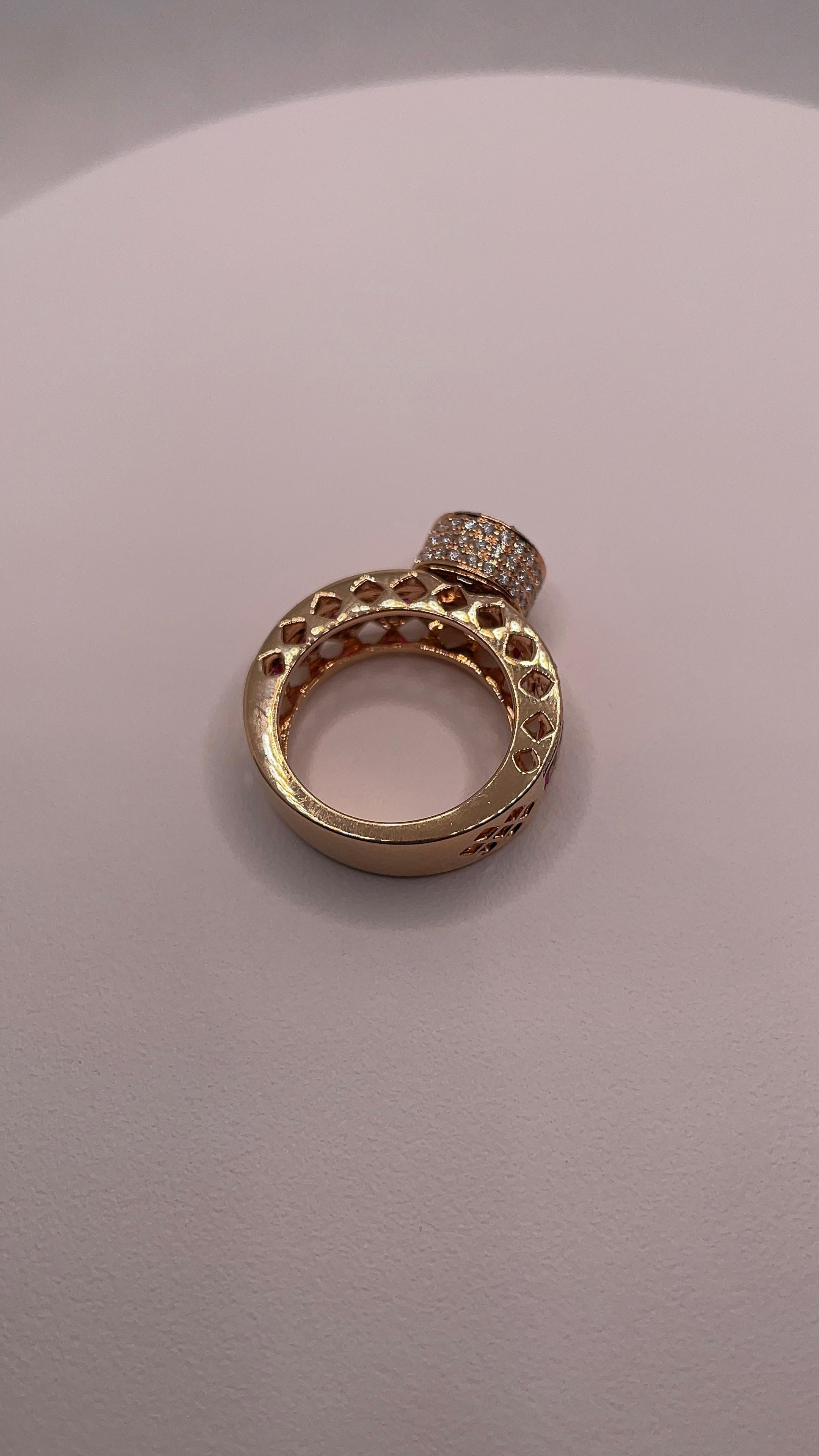 Anello con diamante e rubino in vendita 10
