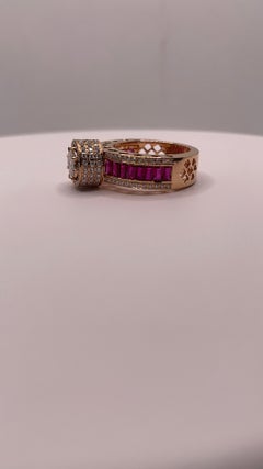 Ruby Diamond Illusion Ring