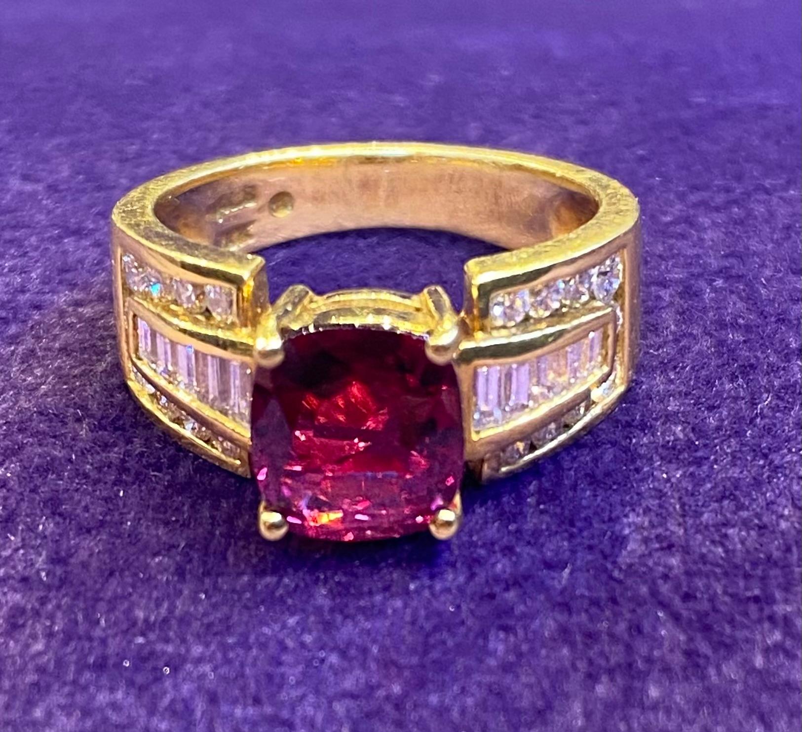 Women's Ruby & Diamond Men's Ring For Sale