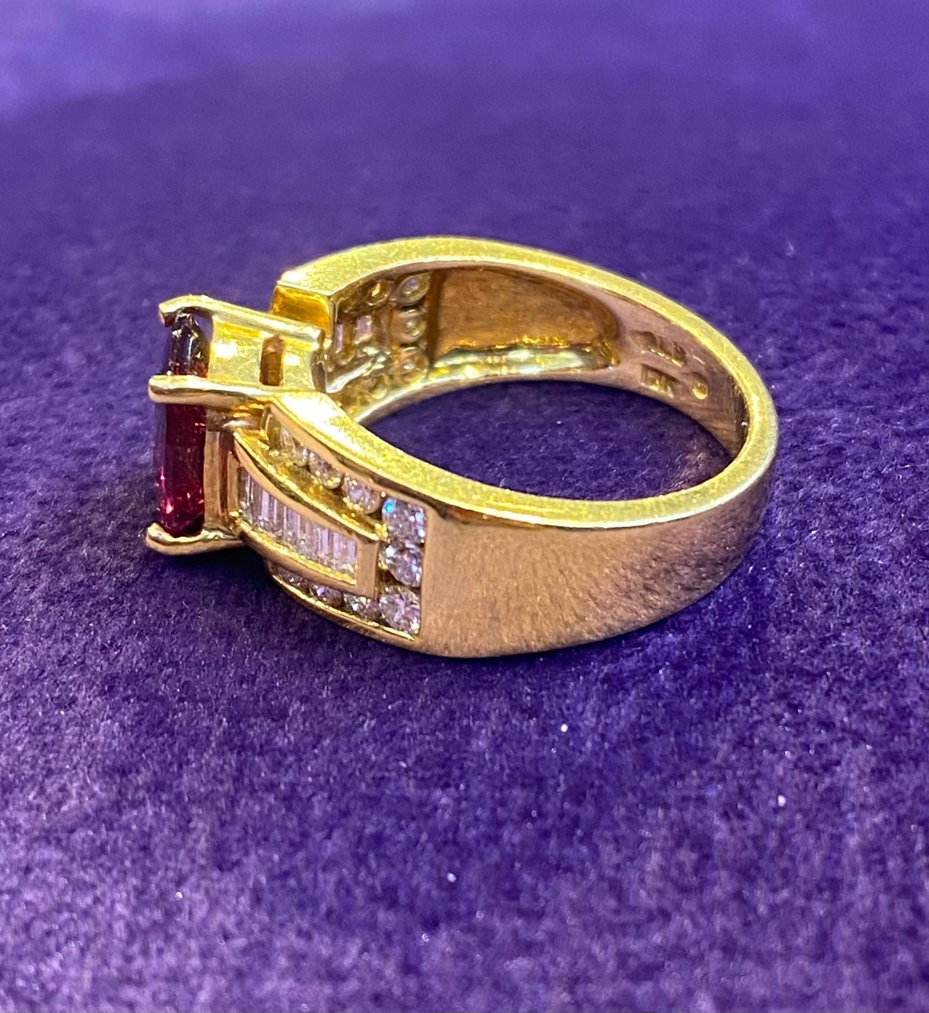Ruby & Diamond Men's Ring For Sale 2
