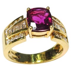Vintage Ruby & Diamond Men's Ring