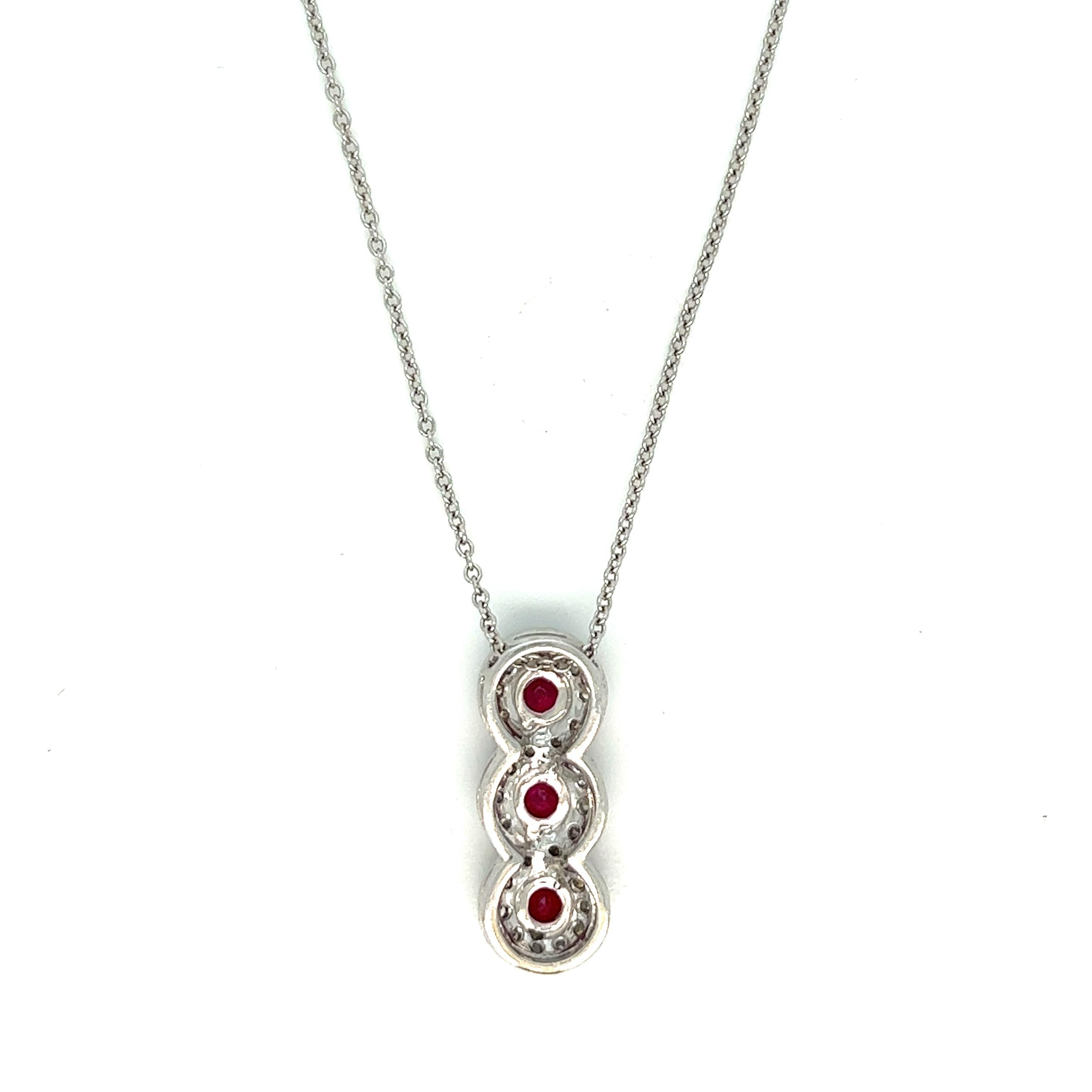 Ruby Diamond Necklace For Sale 1