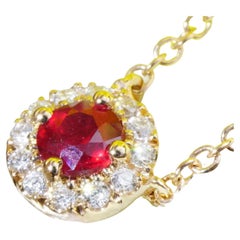 Ruby Diamond Pendant with Chain the Sweetest Forever