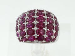 Ruby, Diamond, Platinum Ring