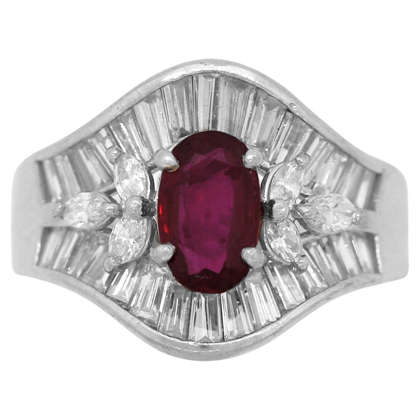 Rubin-Diamant-Platin-Ring