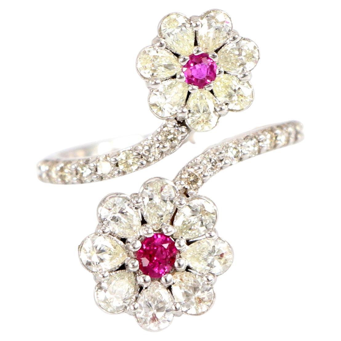 Ruby Diamond Ring 0207 For Sale