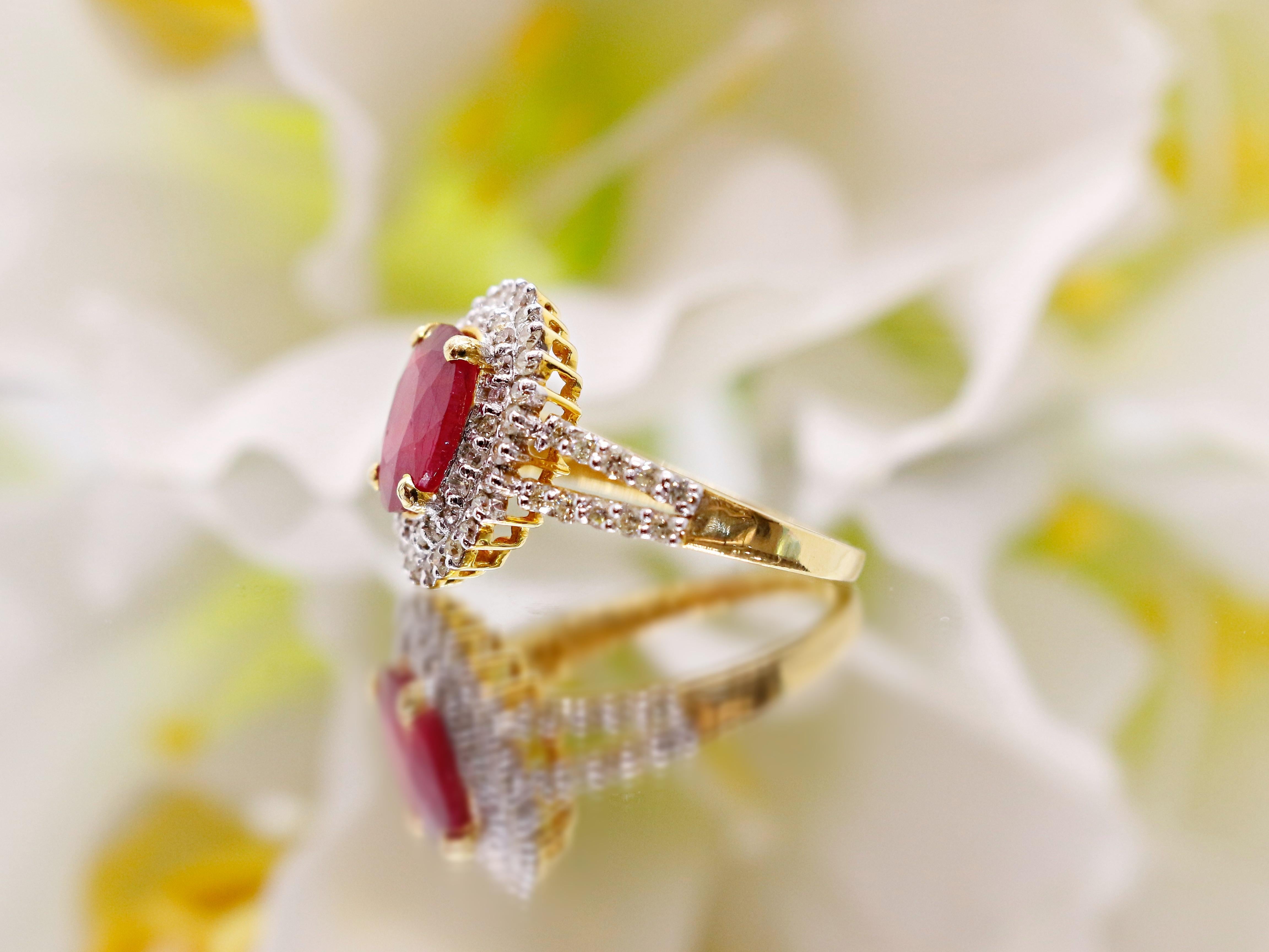 ruby solitaire ring yellow gold