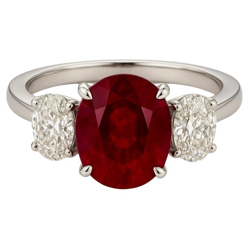 Rubin-Diamant-Ring 18kt