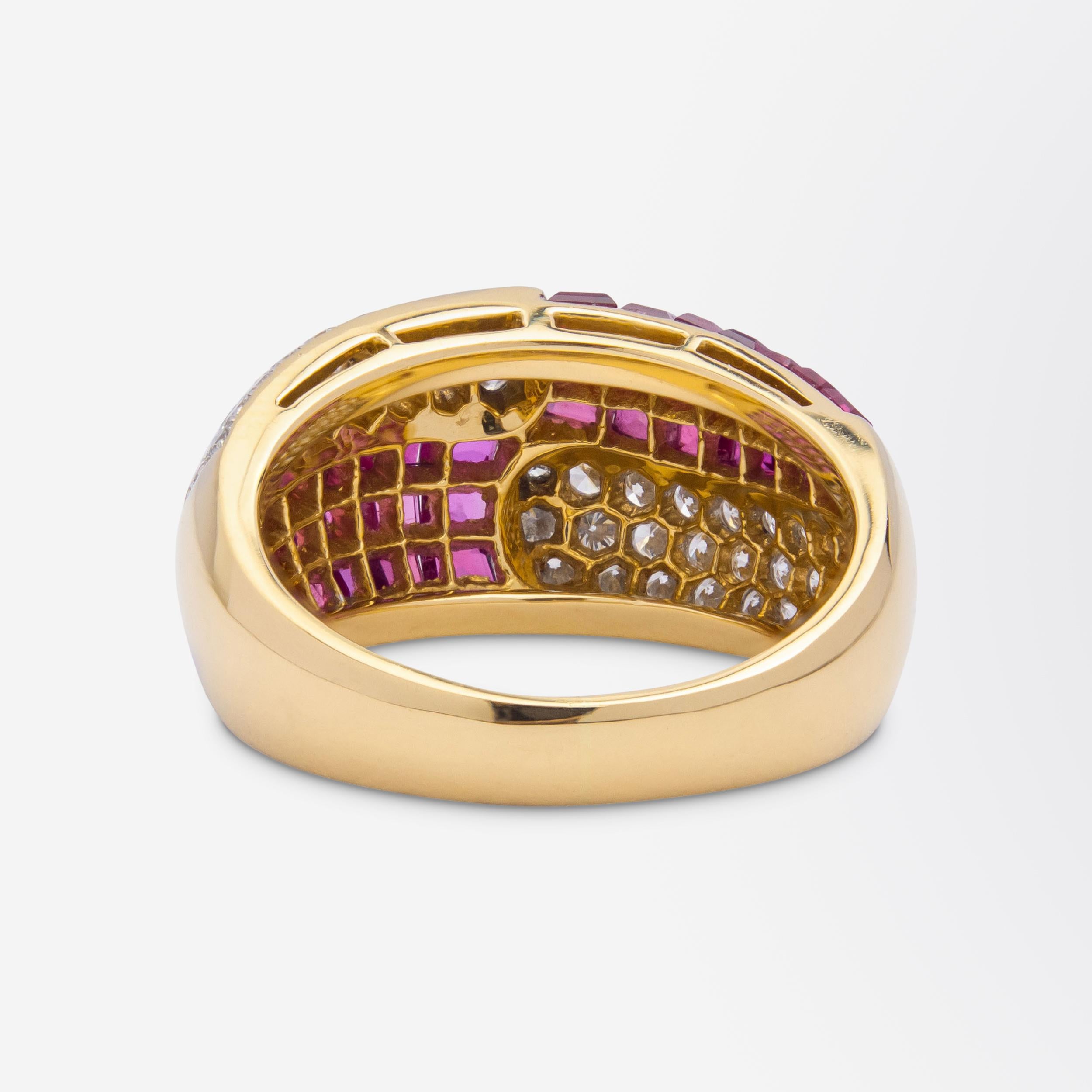 Ruby & Diamond Ring by Hammerman Brothers In Good Condition For Sale In Brisbane City, QLD