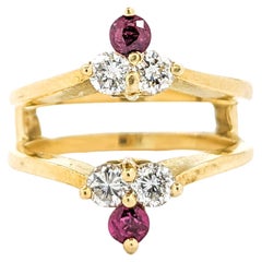 Ruby & Diamond Ring Enhancer in 18kt Yellow Gold