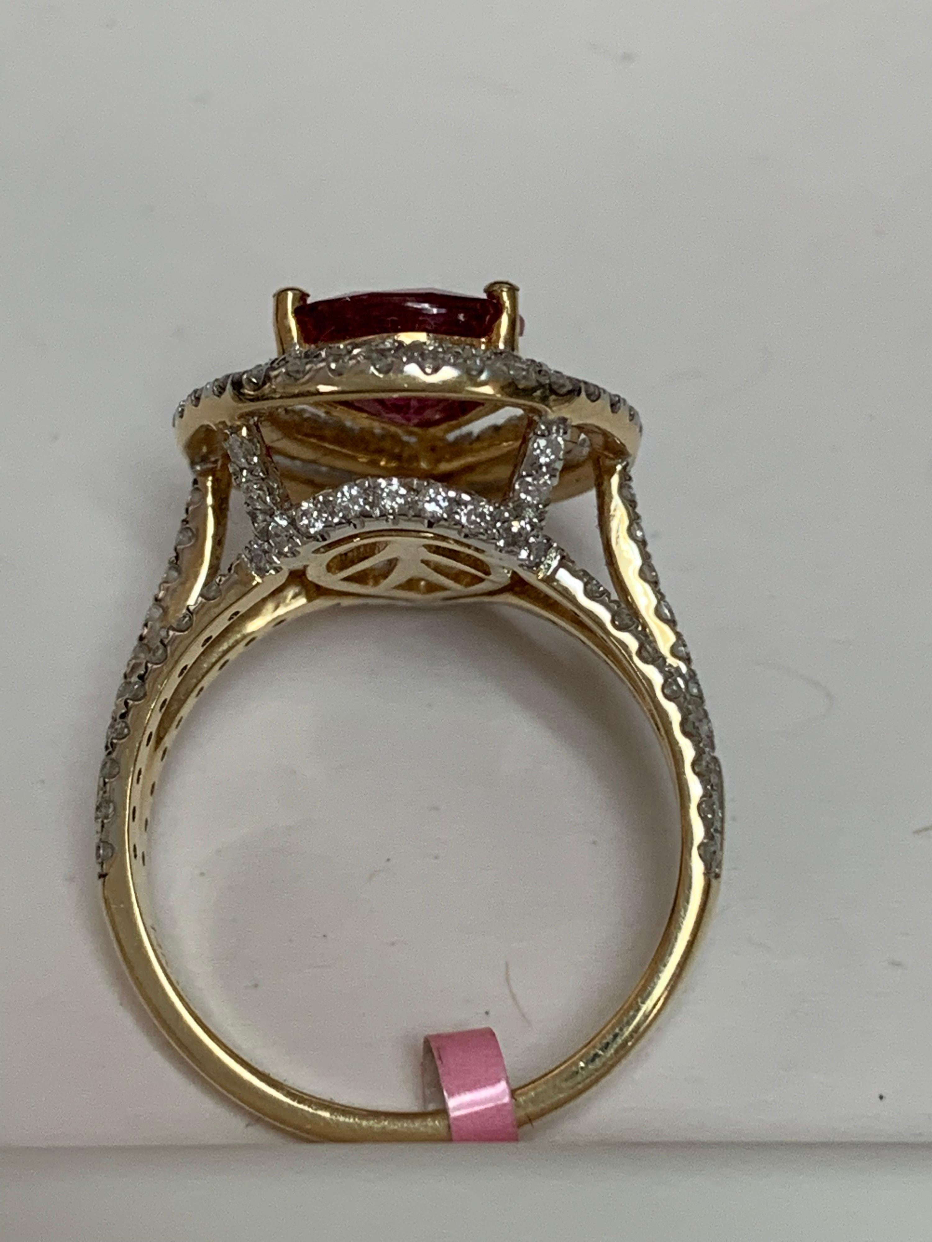 Anello con diamante in rubino in vendita 7