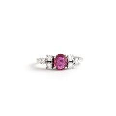 Anello con diamante in rubino