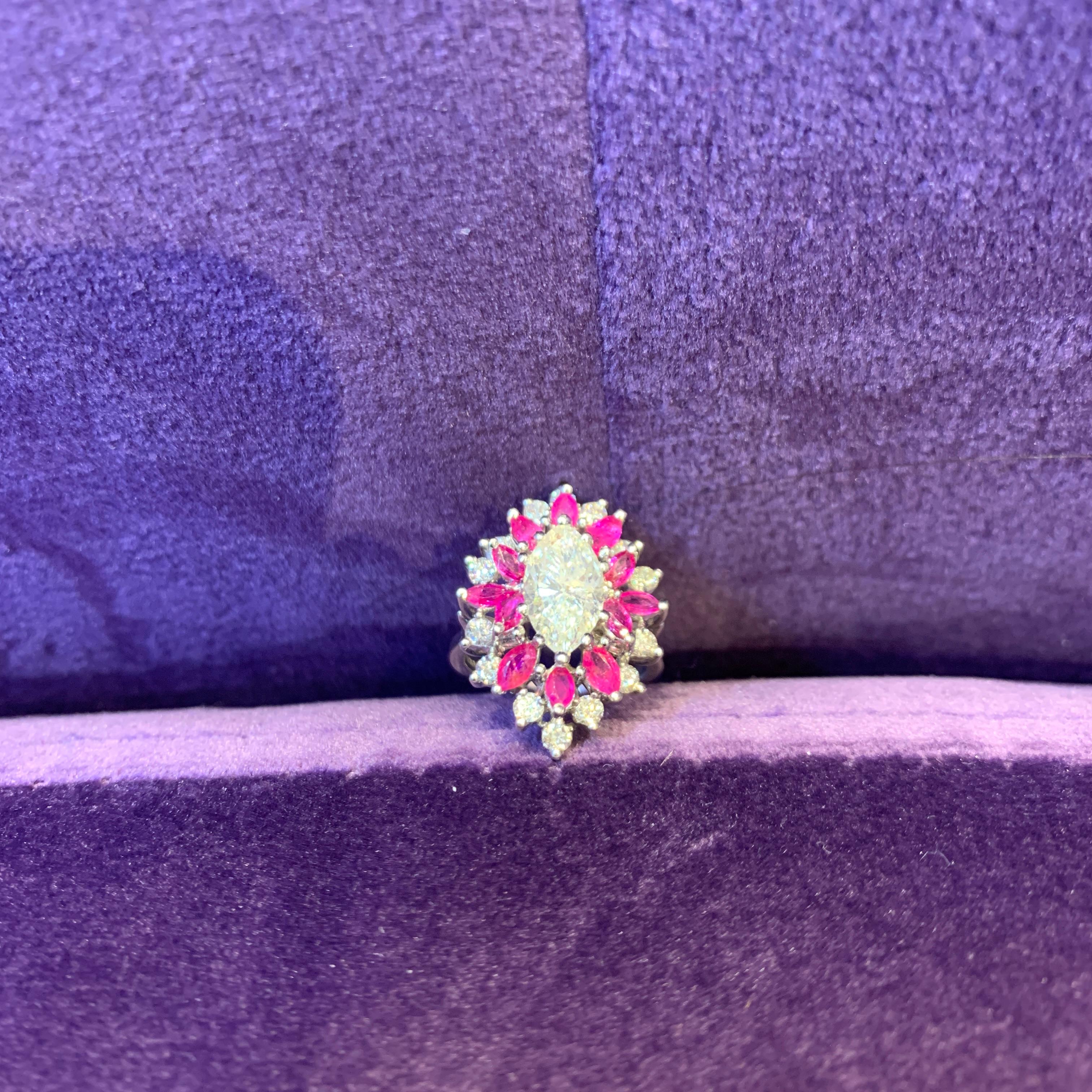 Women's Ruby & Diamond Ring For Sale