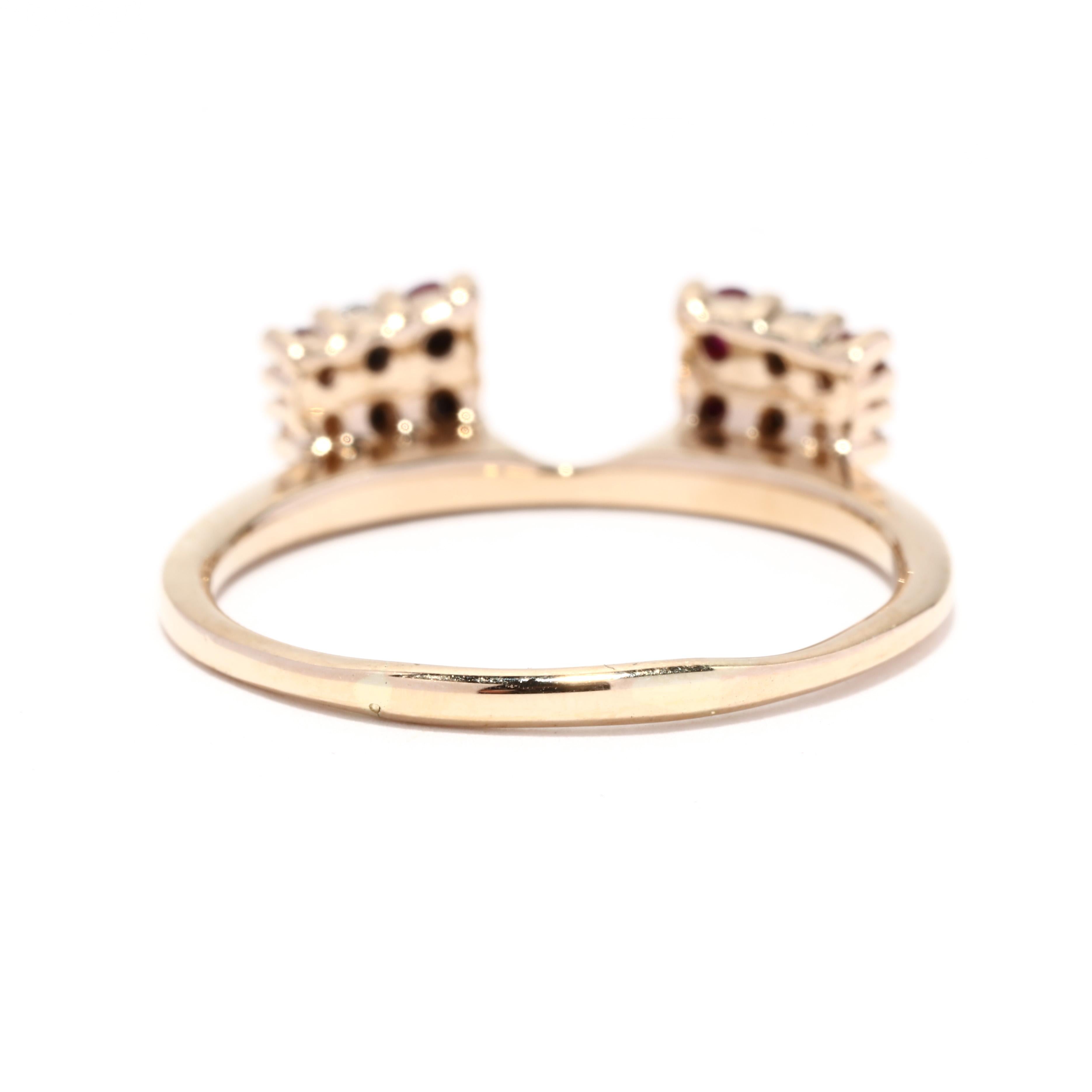 Rubin-Diamant-Ring Guard, 14K Gelbgold, Ring (Rundschliff)