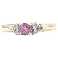 Ruby & Diamond Ring in 14k Yellow Gold