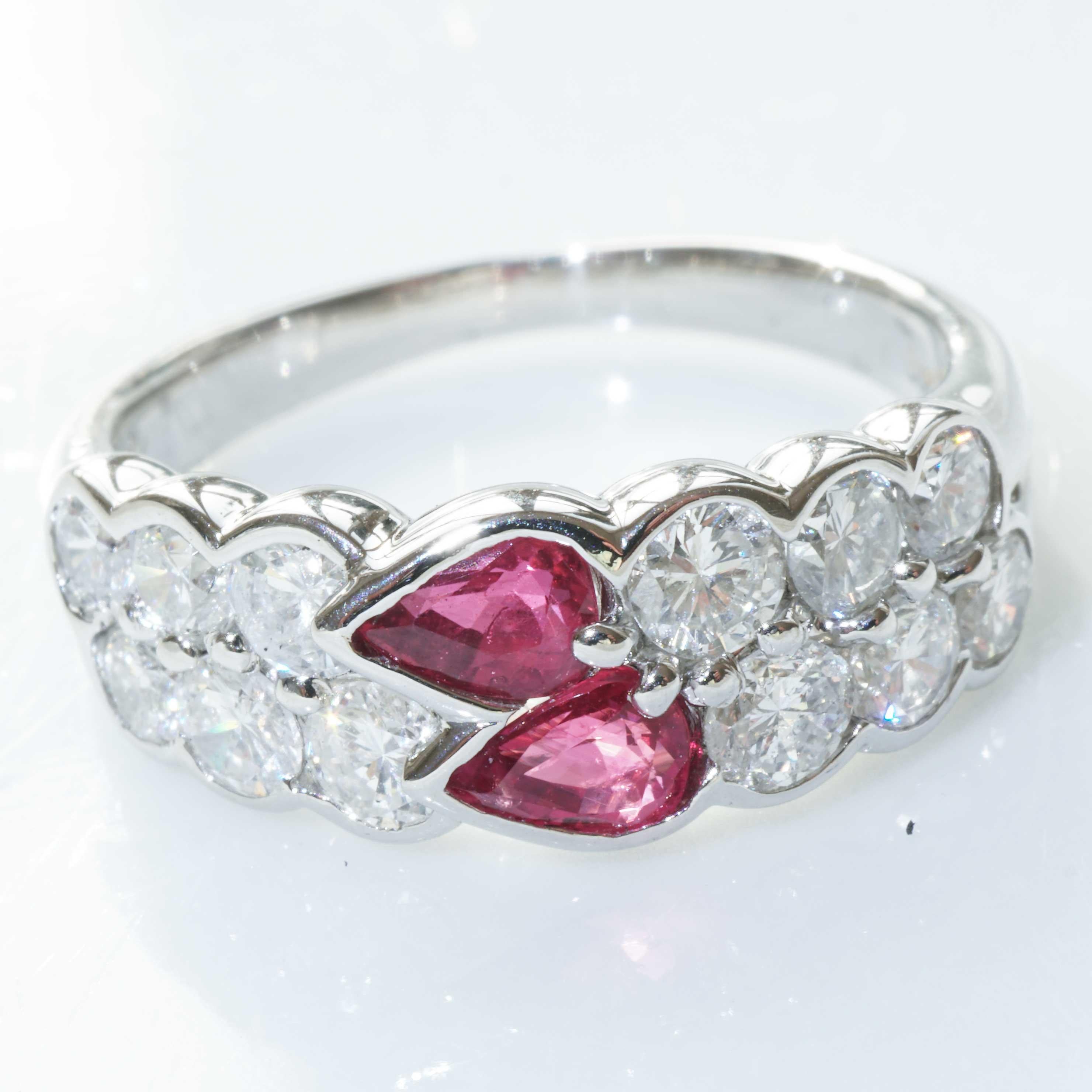 Ruby Diamond Ring Platinum 0.72 ct 1.11 ct High Quality Gems and handcrafted For Sale 6