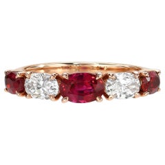 Stunning 14K Rose Gold Diamond & Ruby Ring – 0.91 Ct D/VS2 &  2.39 Ct Rubies
