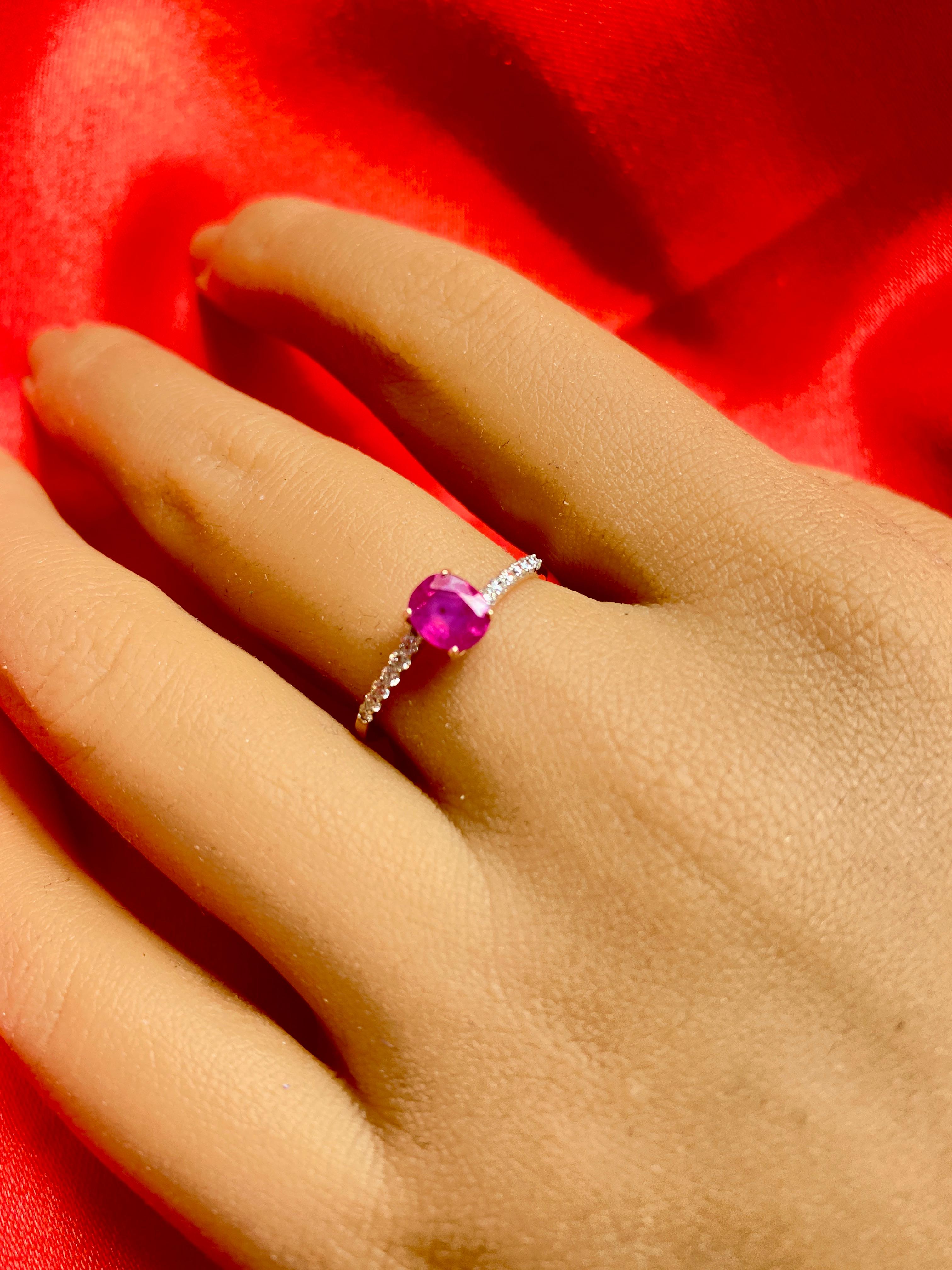 natural ruby solitaire ring