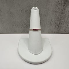 Ruby Diamond Stackable Band 14K Rose Gold 0.14ctw Size 6.5