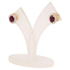 Rubin-Diamant-Ohrstecker 18 k