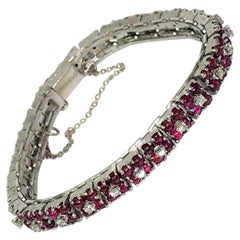 Ruby Diamond Tennis Bracelet