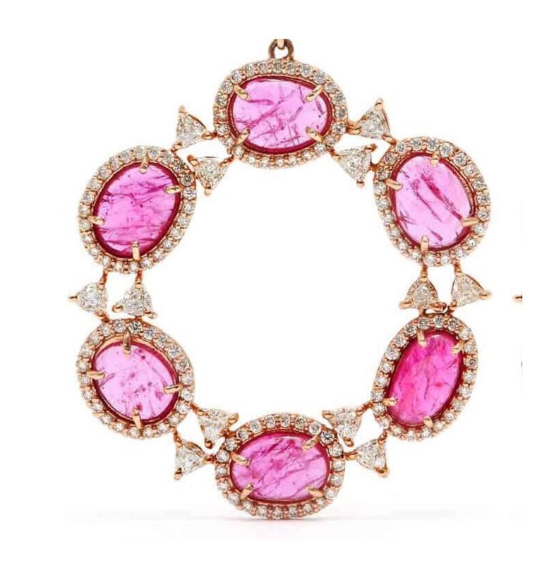 Ruby & Trillion Diamond Studs main image 1