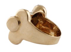 Ruby Diamond Two Color Gold Ribbon Fashion Ring