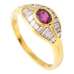 Ruby Diamond Yellow Gold 18K Ring