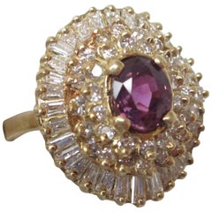 Ruby Diamond Yellow Gold Ring