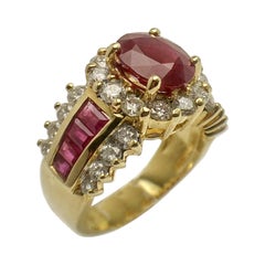 Ruby Diamond Yellow Gold Ring