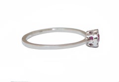 Ruby, Diamonds, 18 Karat White Gold Ring
