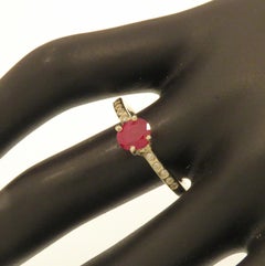 Ruby Diamonds 9K White Gold Ring