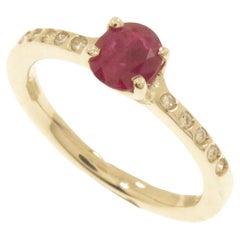 Ruby Diamonds 9K White Gold Ring