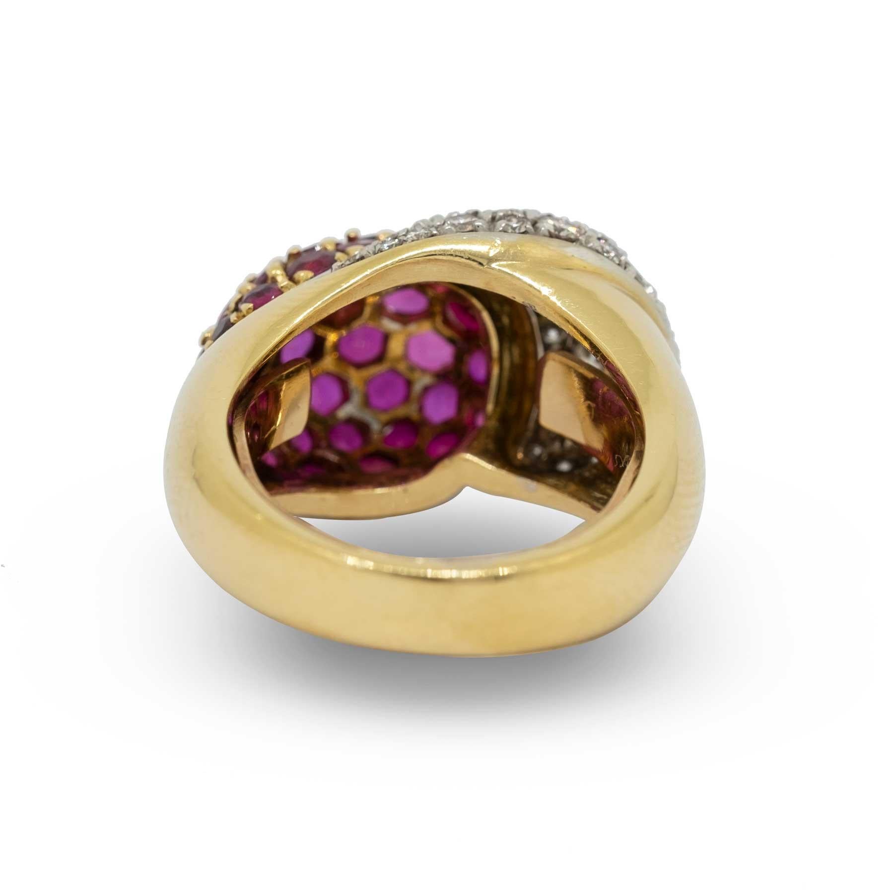 Women's Ruby & Diamonds Cocktail Ring