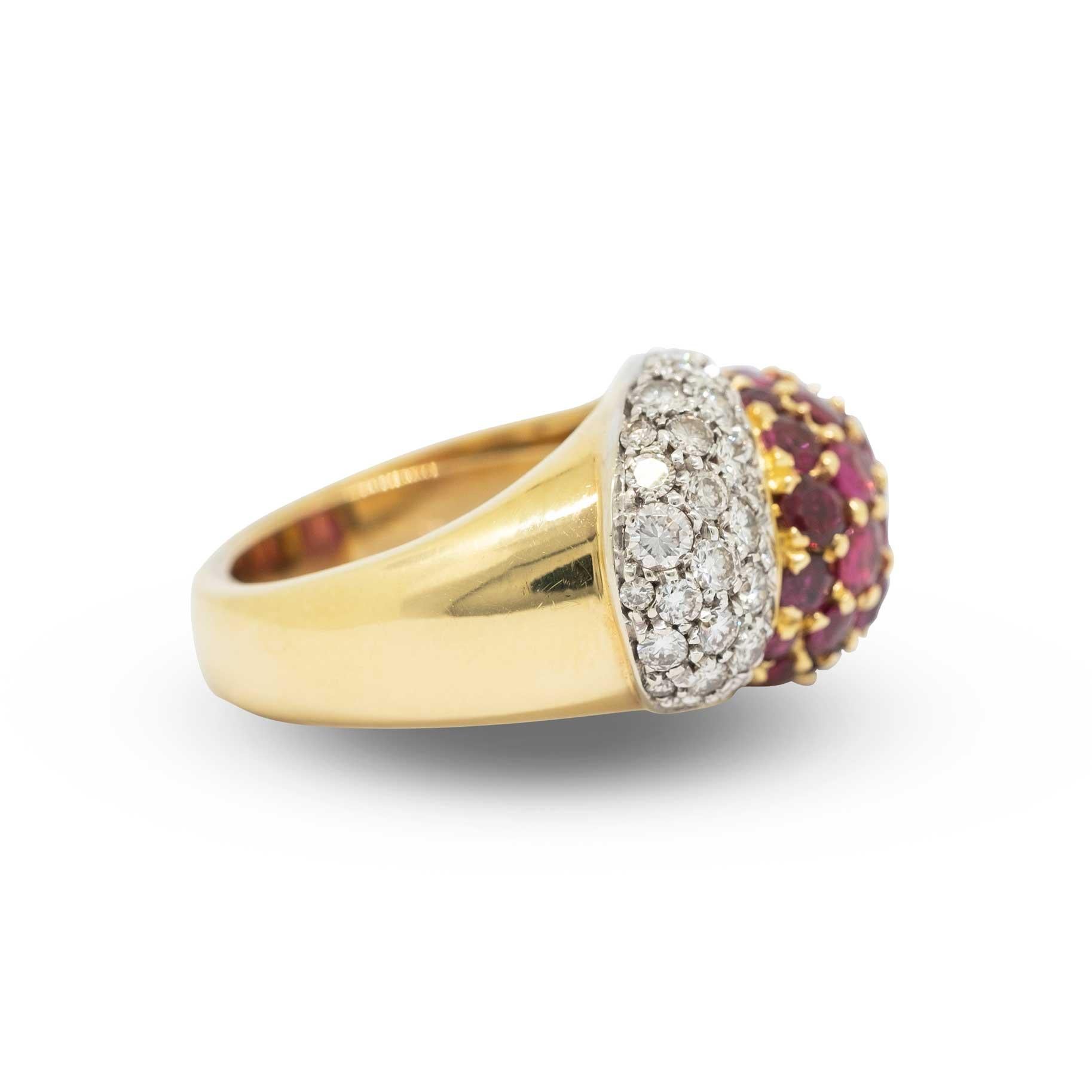 Ruby & Diamonds Cocktail Ring 1
