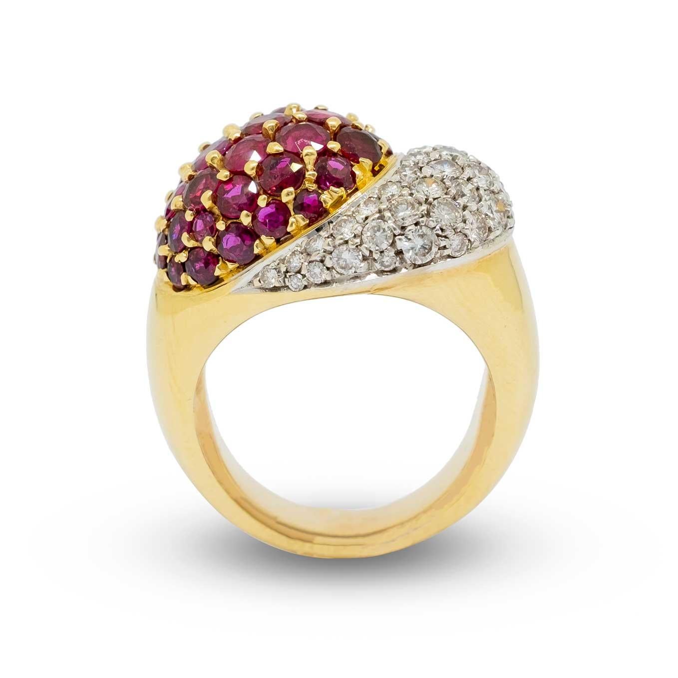 Ruby & Diamonds Cocktail Ring 2
