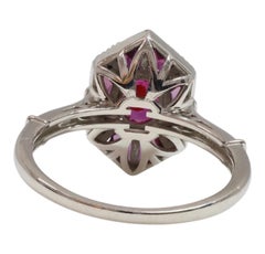 Ruby & Diamonds in Platinum Ring