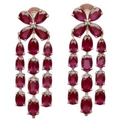 Ruby Drop Earrings 18K Gold