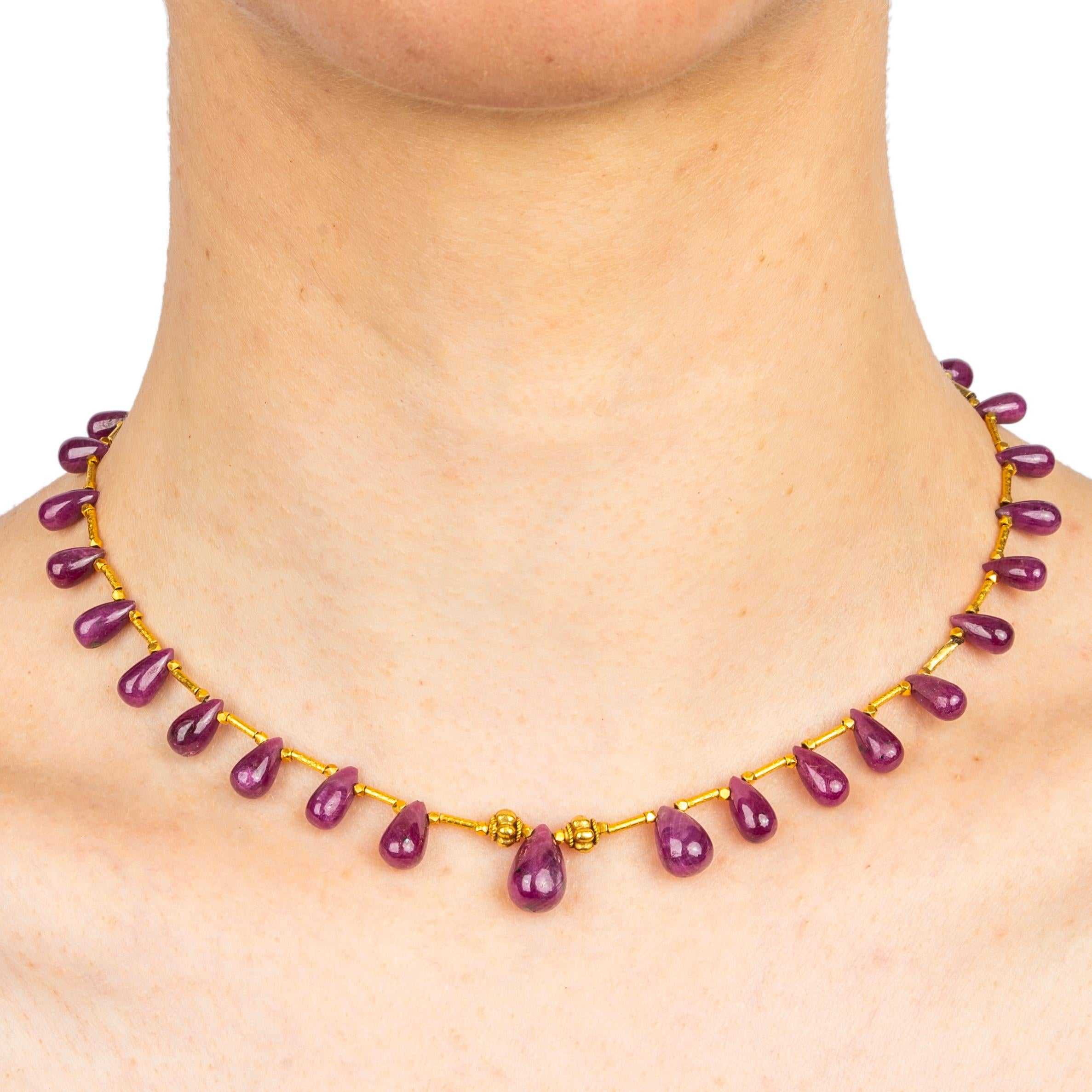 ruby drops necklace designs
